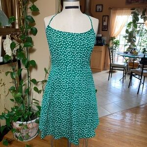 SHEIN Green tie back dress